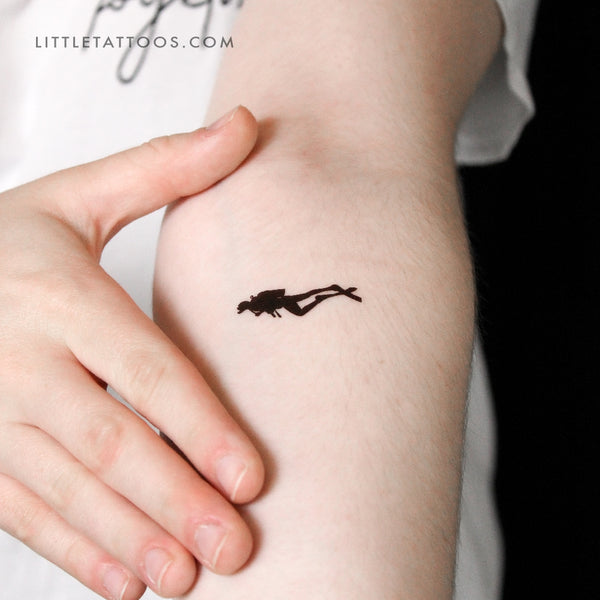 Diver Temporary Tattoo - Set of 3