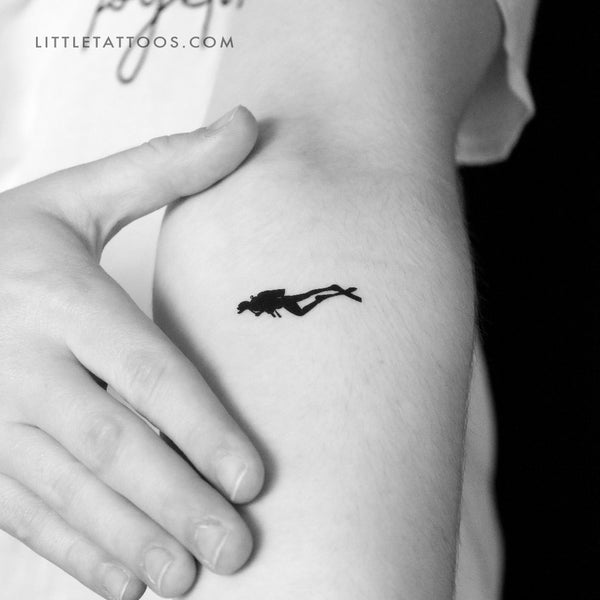 Diver Temporary Tattoo - Set of 3