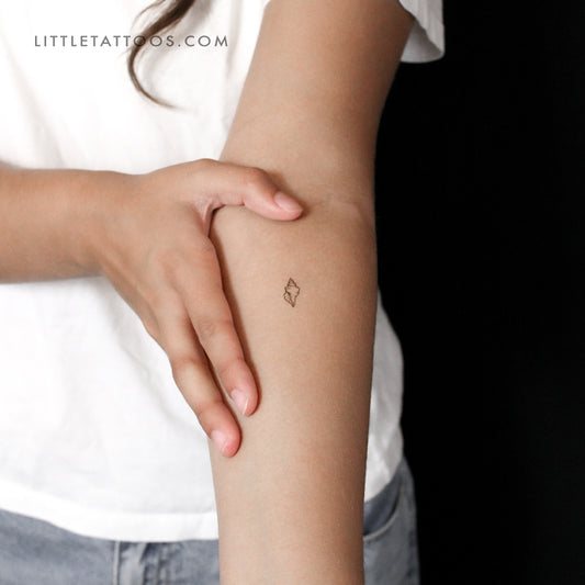 Little Tulip Shell Temporary Tattoo - Set of 3