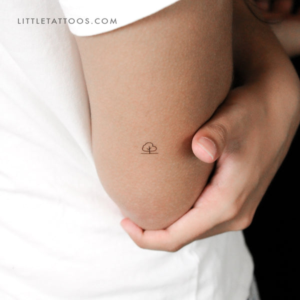 Minimalist Tree Temporary Tattoo - Set of 3