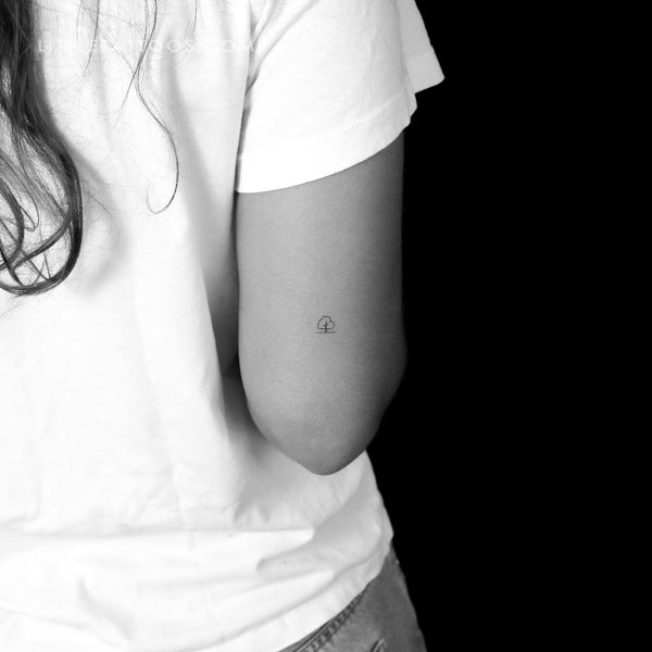 Minimalist Tree Temporary Tattoo - Set of 3