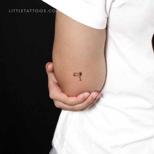 White Storks Delivering Baby Temporary Tattoo - Set of 3