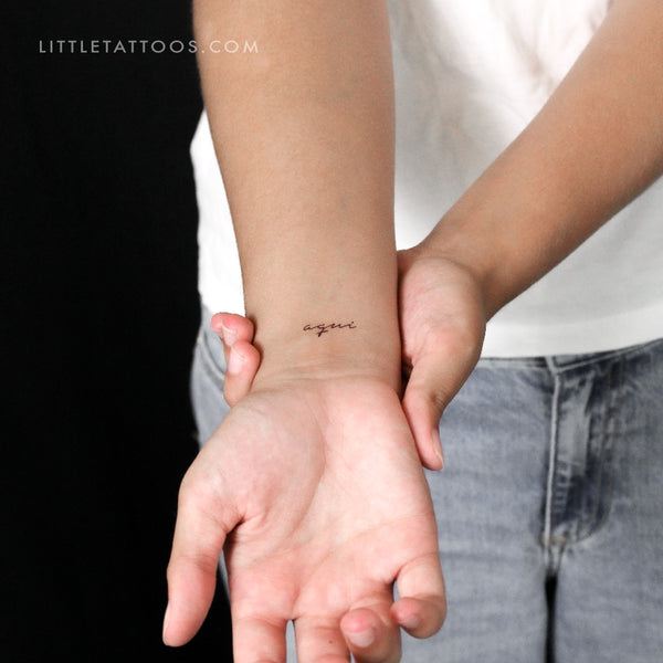 Aquí Temporary Tattoo - Set of 3