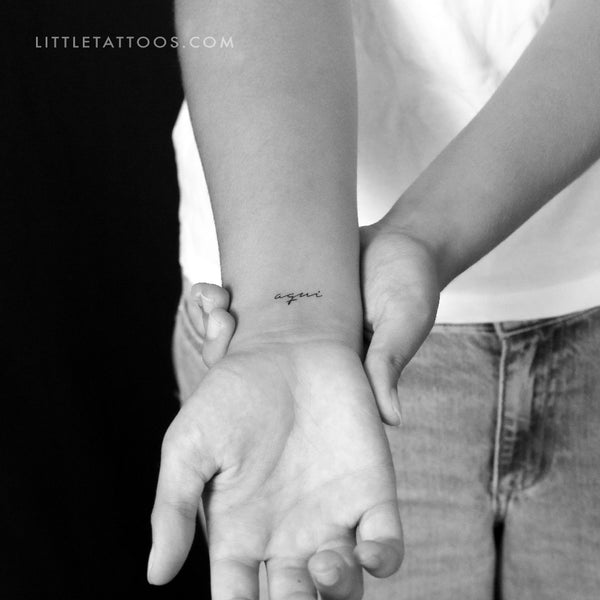 Aquí Temporary Tattoo - Set of 3