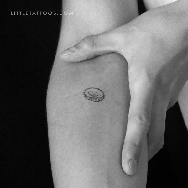 Half Coconut Temporary Tattoo - Set of 3