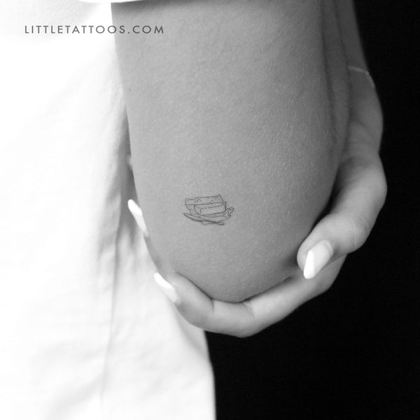 Butter Temporary Tattoo - Set of 3
