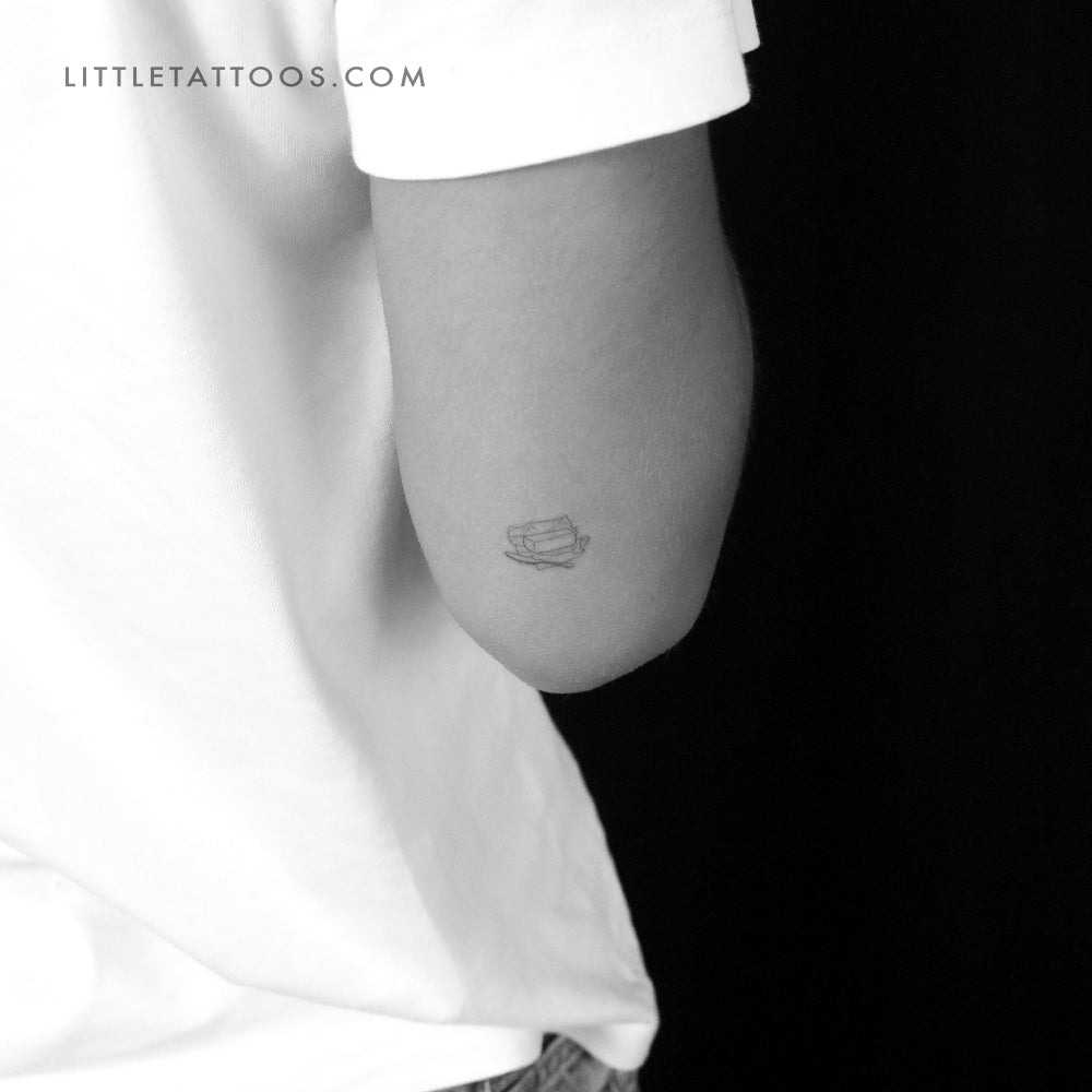 Butter Temporary Tattoo - Set of 3