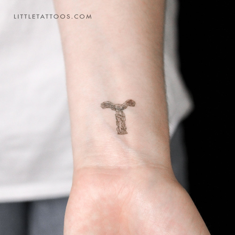 Small Winged Victory Of Samothrace Temporary Tattoo - Set of 3
