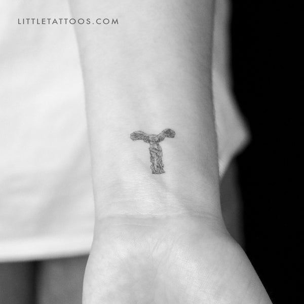 Small Winged Victory Of Samothrace Temporary Tattoo - Set of 3