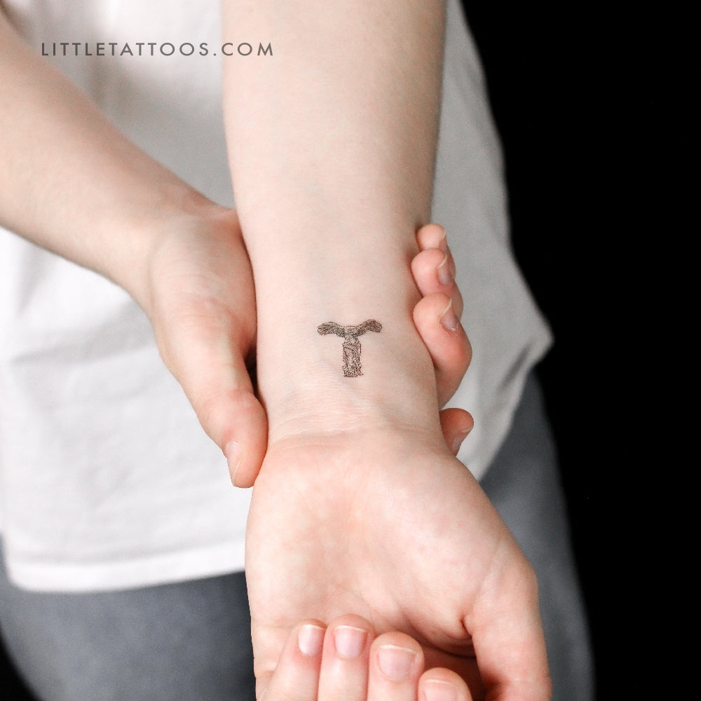 Small Winged Victory Of Samothrace Temporary Tattoo - Set of 3