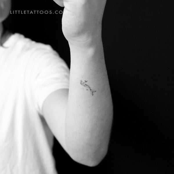 Moon Holding Mermaid By Stefano Mazza Temporary Tattoo - Set of 3