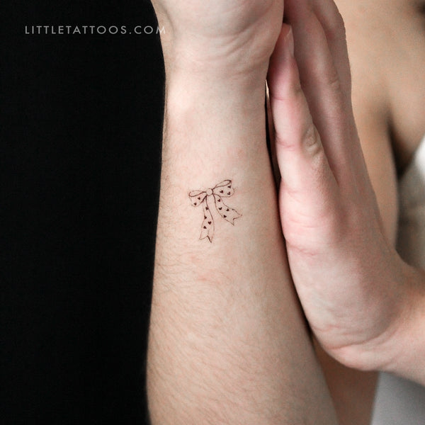 Ribbon Bow By Stefano Mazza Temporary Tattoo - Set of 3