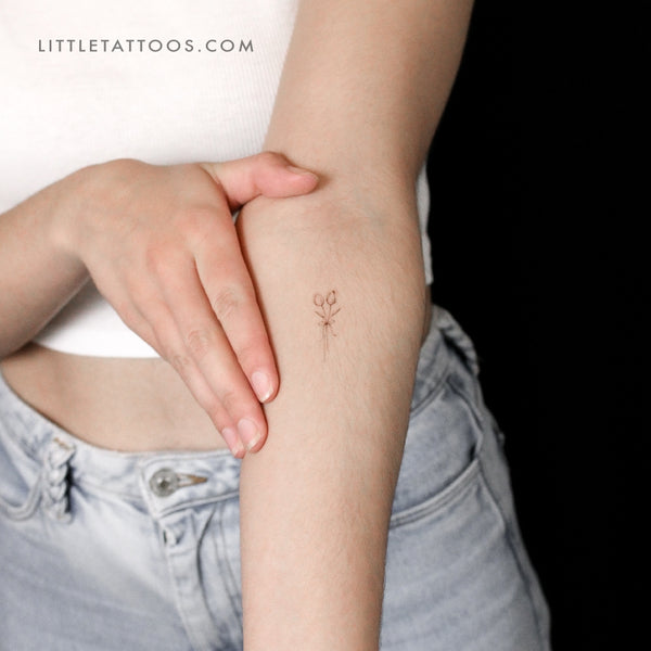 Tulip Couple Temporary Tattoo By Stefano Mazza - Set of 3