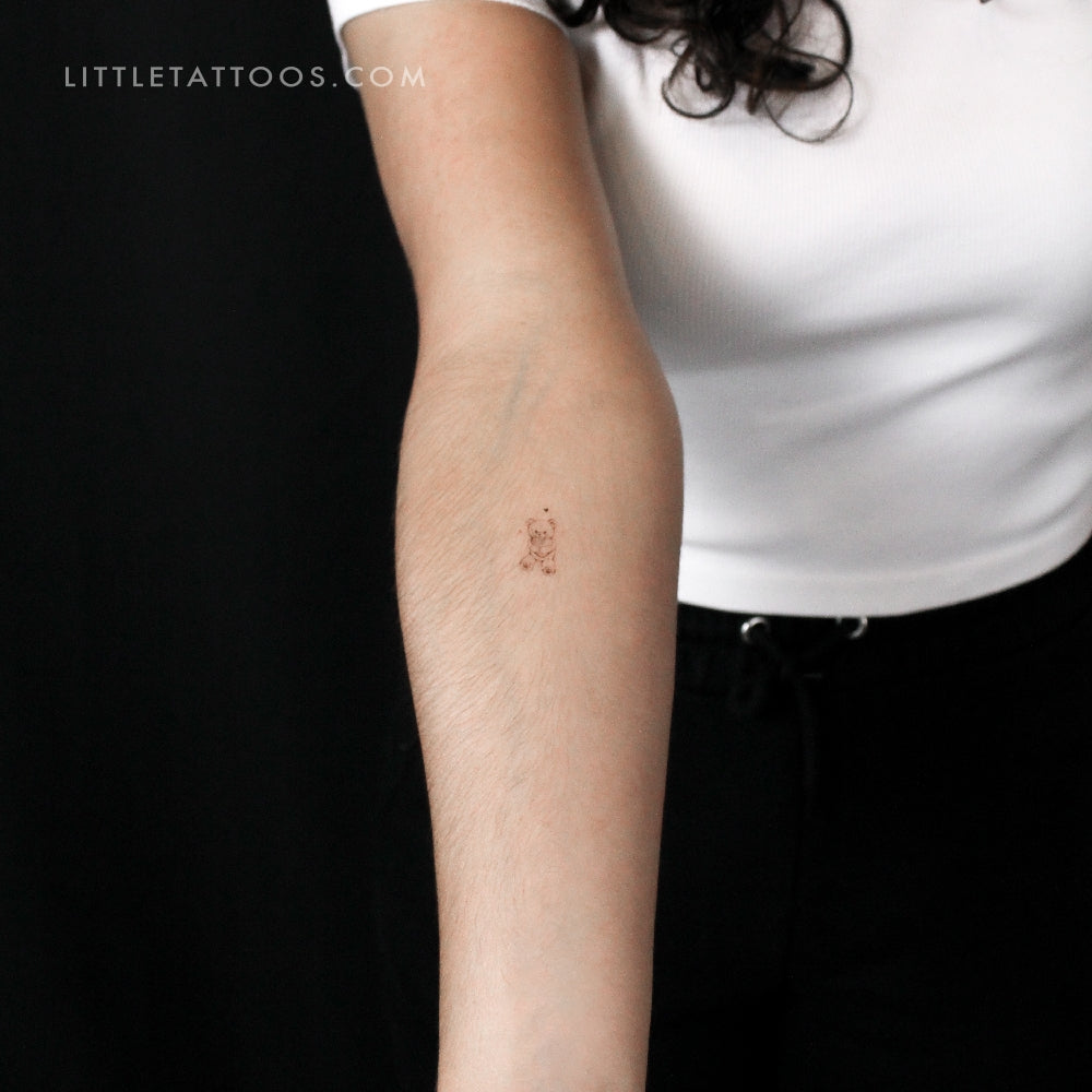 Teddy Bear Temporary Tattoo By Stefano Mazza - Set of 3
