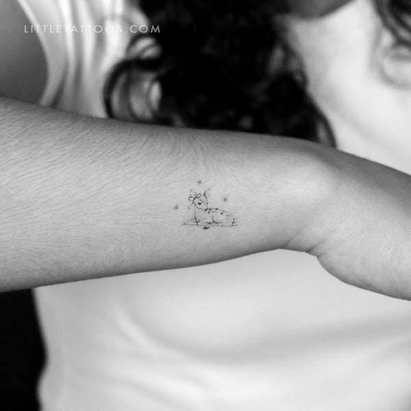 Little Fawn Temporary Tattoo By Stefano Mazza - Set of 3