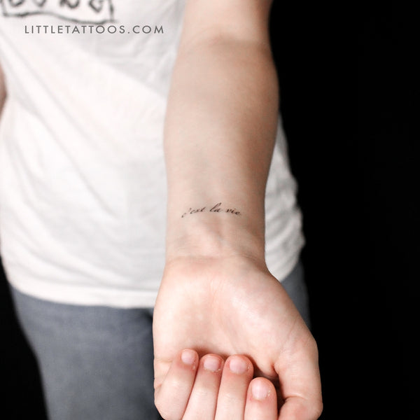 C'est La Vie By Stefano Mazza Temporary Tattoo - Set of 3