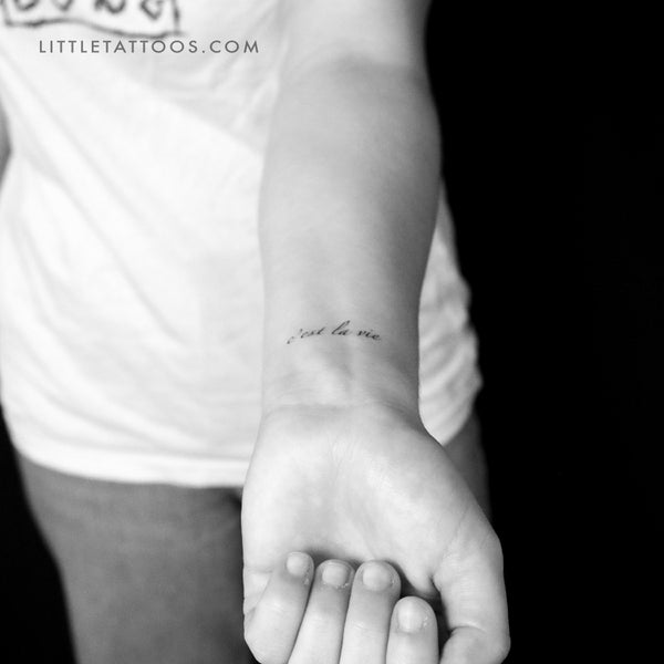 C'est La Vie By Stefano Mazza Temporary Tattoo - Set of 3