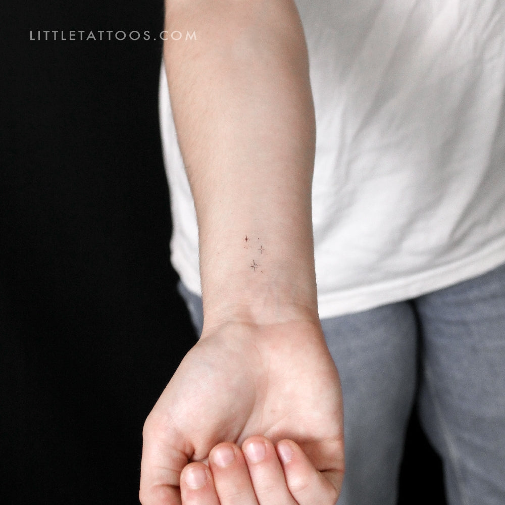 Sparkling Stars Temporary Tattoo By Stefano Mazza - Set of 3