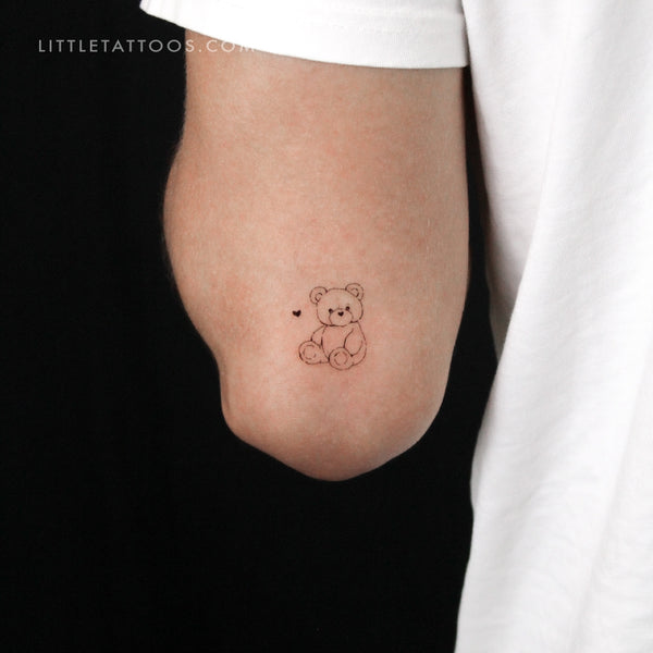 Lovely Teddy Bear By Stefano Mazza Temporary Tattoo - Set of 3