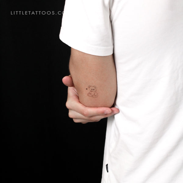 Lovely Teddy Bear By Stefano Mazza Temporary Tattoo - Set of 3