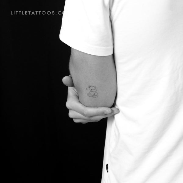 Lovely Teddy Bear By Stefano Mazza Temporary Tattoo - Set of 3
