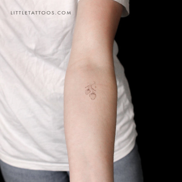 Strawberry Couple By Stefano Mazza Temporary Tattoo - Set of 3