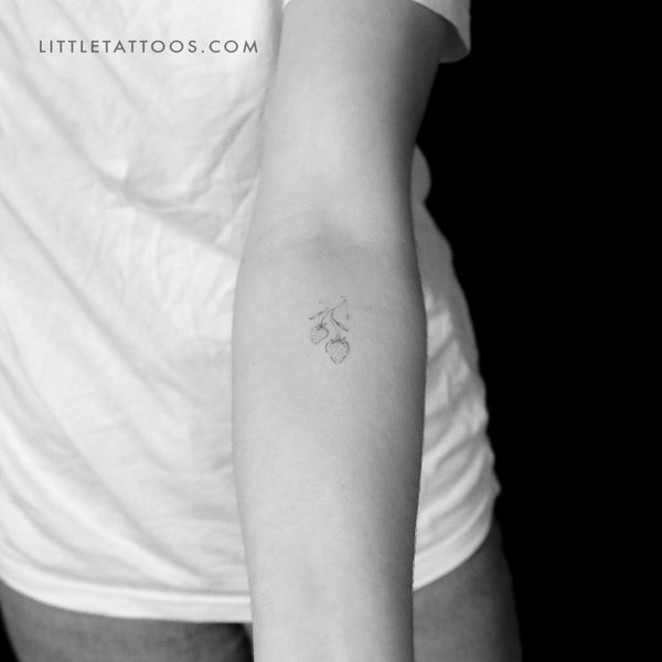 Strawberry Couple By Stefano Mazza Temporary Tattoo - Set of 3