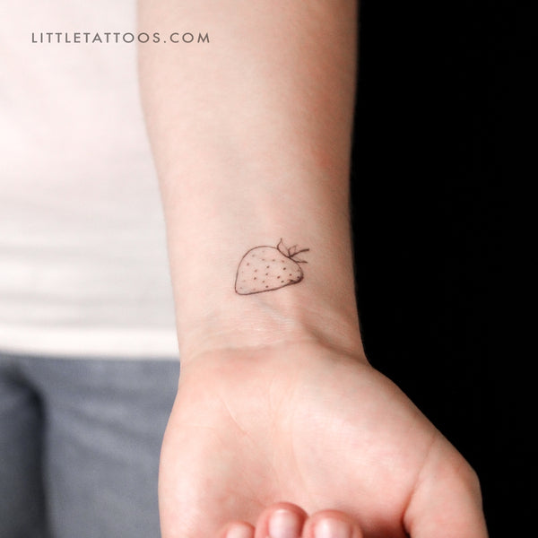 Strawberry Temporary Tattoo By Stefano Mazza - Set of 3