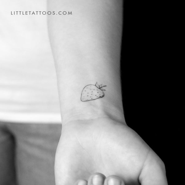 Strawberry Temporary Tattoo By Stefano Mazza - Set of 3