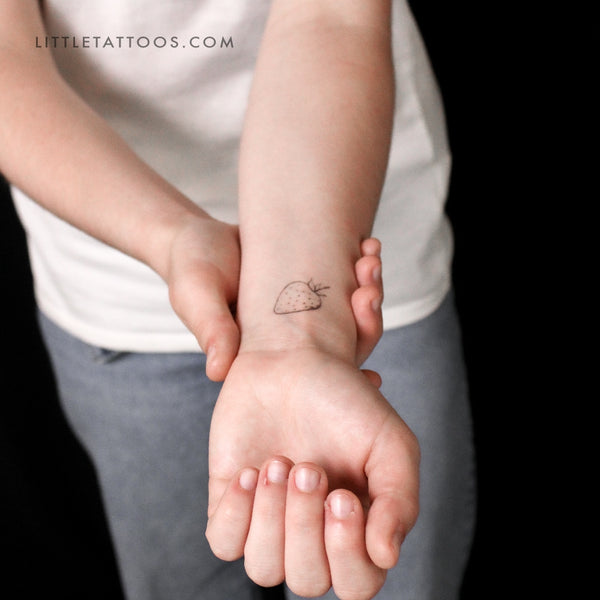 Strawberry Temporary Tattoo By Stefano Mazza - Set of 3