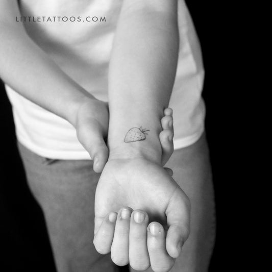 Strawberry Temporary Tattoo By Stefano Mazza - Set of 3
