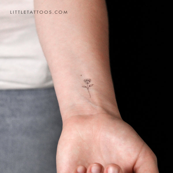 Little Rose By Stefano Mazza Temporary Tattoo - Set of 3
