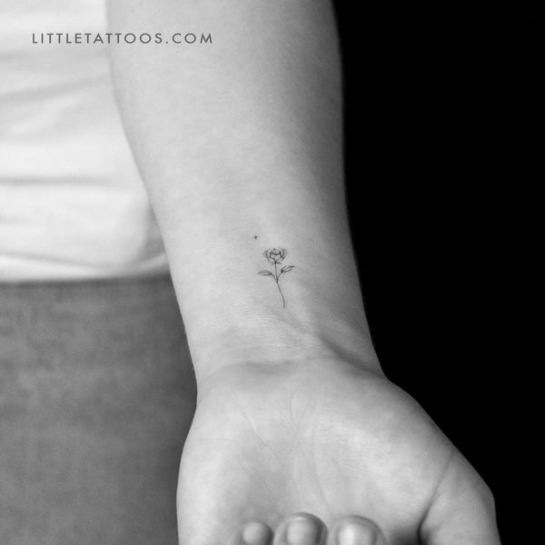 Little Rose By Stefano Mazza Temporary Tattoo - Set of 3