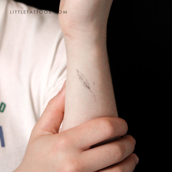 Feather By Stefano Mazza Temporary Tattoo - Set of 3