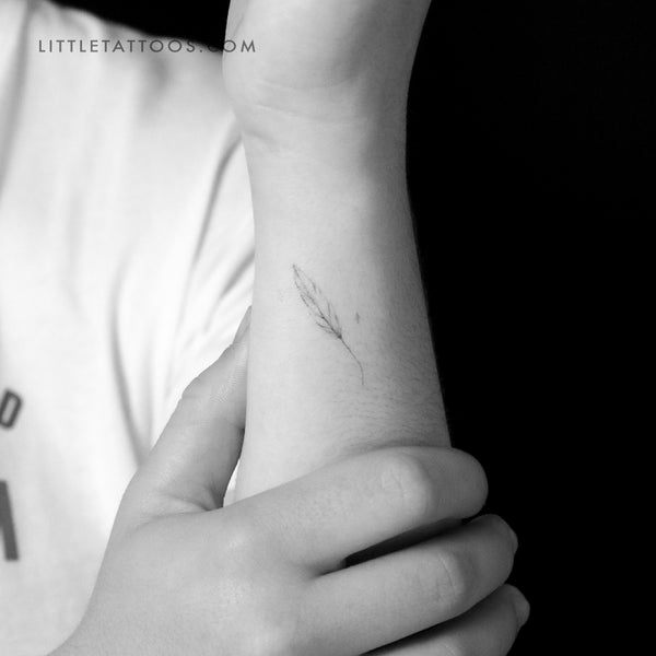 Feather By Stefano Mazza Temporary Tattoo - Set of 3