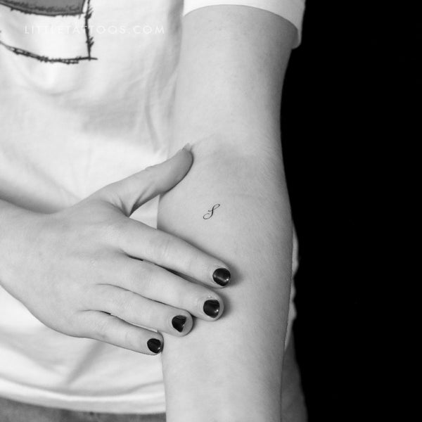 Cursive S Script Temporary Tattoo - Set of 3