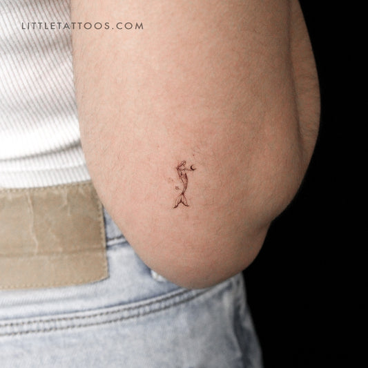 Moon Holding Mermaid By Stefano Mazza Temporary Tattoo - Set of 3