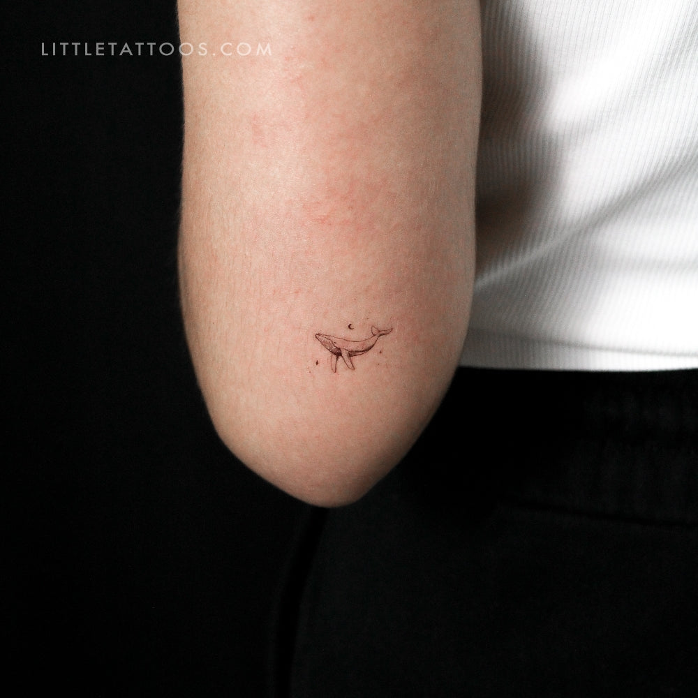Little Whale By Stefano Mazza Temporary Tattoo - Set of 3