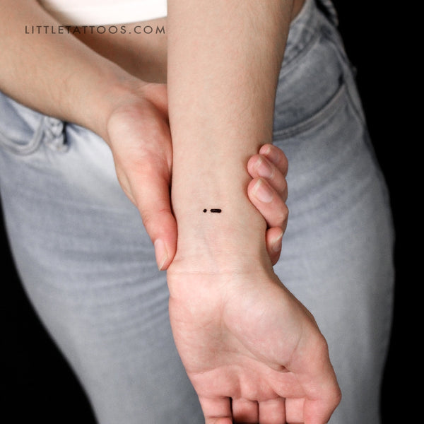 Morse Code A Temporary Tattoo - Set of 3