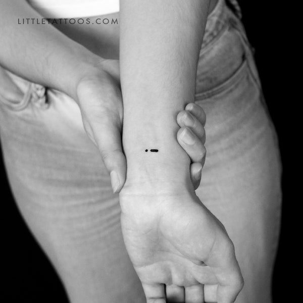Morse Code A Temporary Tattoo - Set of 3