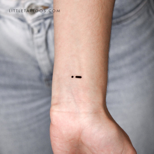 Morse Code A Temporary Tattoo - Set of 3