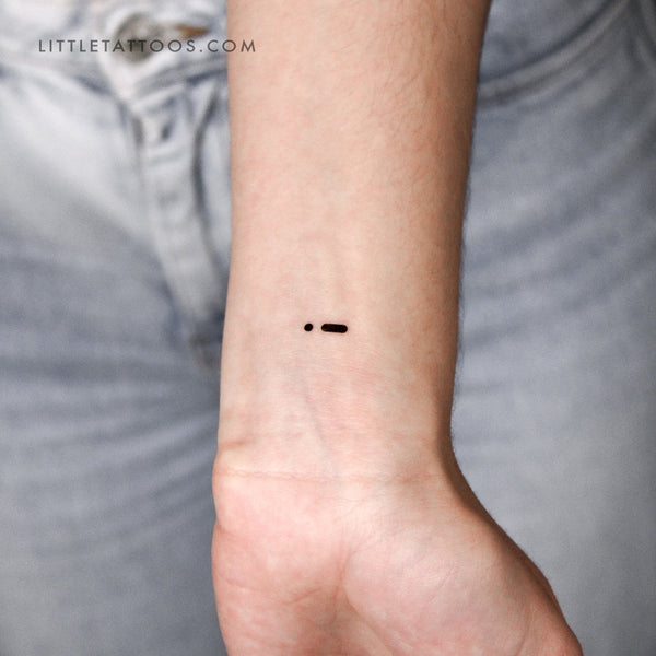 Morse Code A Temporary Tattoo - Set of 3