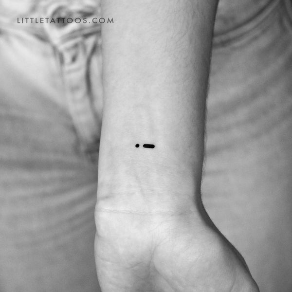 Morse Code A Temporary Tattoo - Set of 3