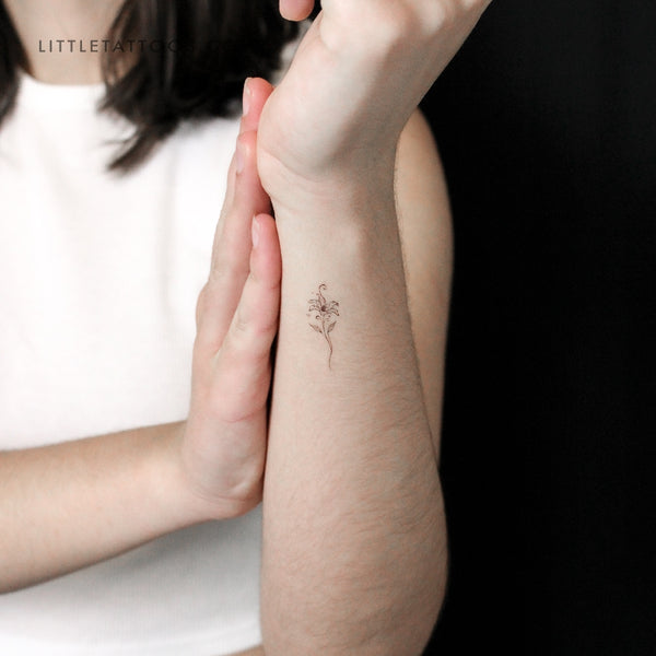 Lily Stargazer By Stefano Mazza Temporary Tattoo - Set of 3