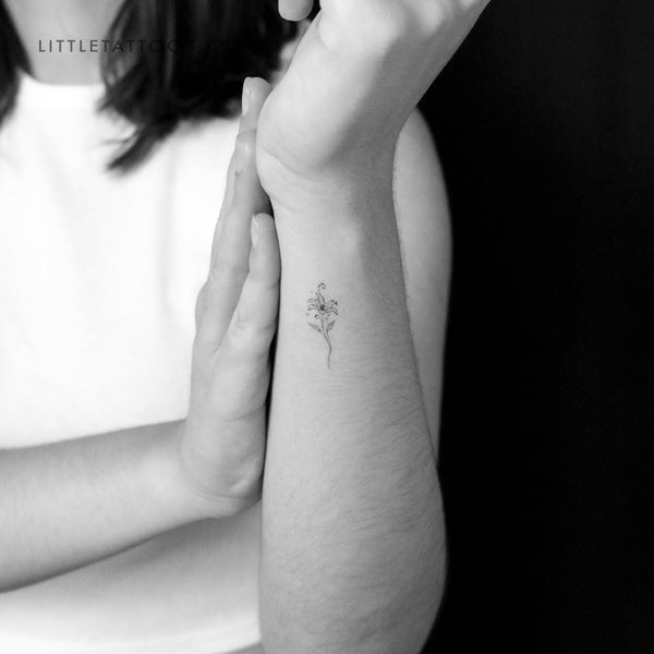 Lily Stargazer By Stefano Mazza Temporary Tattoo - Set of 3