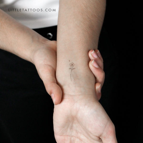 Flower Temporary Tattoo By Stefano Mazza - Set of 3