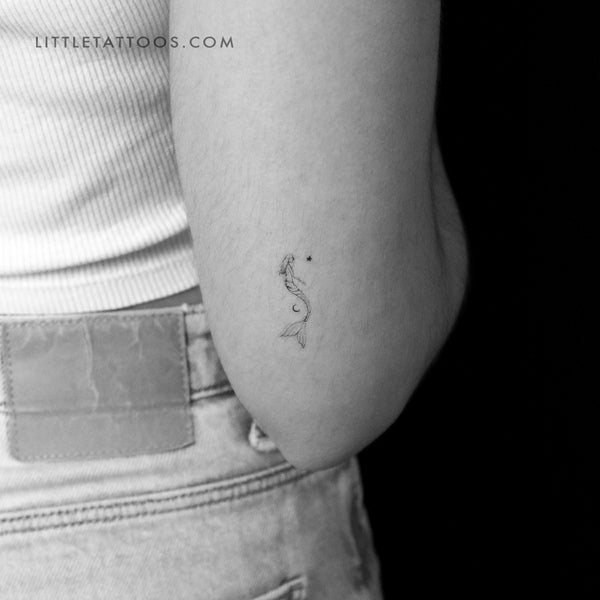 Star Moon Mermaid By Stefano Mazza Temporary Tattoo - Set of 3