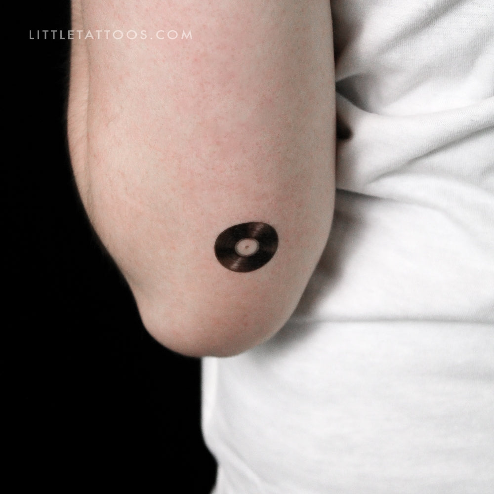 Vinyl Record Temporary Tattoo - Set of 3