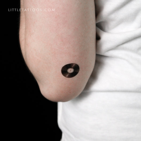 Vinyl Record Temporary Tattoo - Set of 3