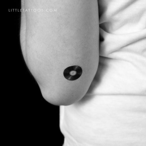 Vinyl Record Temporary Tattoo - Set of 3